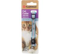 Flamingo Collier Réfléchissant Minx Bleu avec Clochette pour Chat | Taille réglable 20-34cm