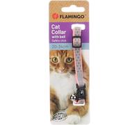 Flamingo Collier Réfléchissant Minx Rose Saumon avec Clochette pour Chat | Taille réglable 20-34cm