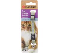 Flamingo Collier Réfléchissant Minx Vert Clair avec Clochette pour Chat | Taille réglable 20-34cm