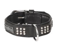 Collier Sedona Cuir + FERRURES Noir M 34-40CM 37MM