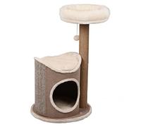 Flamingo Corbeille à Chat avec Arbre à Chat George Beige 68 x 49 x 90 cm