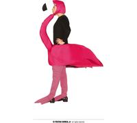 Flamingo Costume animal Carnaval Rose Fun Idées d'enterrement de vie de garçon, Taille : 52 - 54 (L) Couleur : Rose