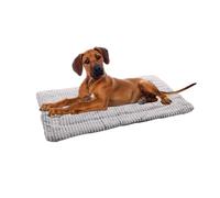 Flamingo Coussin Stella pour Chien et Chat - 85 x 51cm - Ultra Doux - qualité superieur - Housse Amovible - Couleur Populaire Gris Blanc