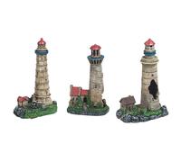 Flamingo Décoration D'Aquarium Phare pour Poissons 10cm Longueur 6,5cm Largeur