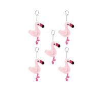 Flamingo Decorations Flamingos Plush Pendants Bags Daily Use Pink 14X10CM Stuffed Animals Keychain 5Pack