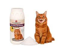Flamingo Désodorisant de Litière pour Chat avec Parfum de Citron - Neutralise Les Mauvaises Odeurs, Non Toxique et Sûr