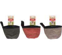 FLAMINGO Distributeur pour friandises avec Sacs à déjections Vargo - 12x12x13cm - avec Cordon de Serrage et Clip de Fixation - avec Compartiment et Fermeture éclair - Pas de Choix de Couleur Possible