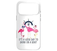 Flamingo Drinking Wine It's a Good Day to Drink on a Boat Coque pour iPhone 17 Pro Max