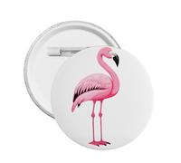 Flamingo - Épingle ronde en émail - Badge en alliage métallique pour veste, sac, idée cadeau., L, Plastique