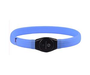 FLAMINGO F VISIO Light LED Collier Jumbo Bleu 35/64 cm 7 mm