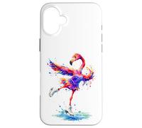 Flamingo Figure Skater Ice Ballet Coque pour iPhone 16 Plus
