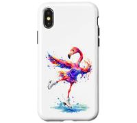 Flamingo Figure Skater Ice Ballet Coque pour iPhone X/XS