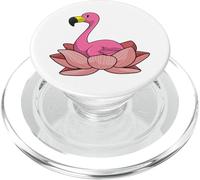 Flamingo Fleur de lotus Fleur PopSockets PopGrip pour MagSafe
