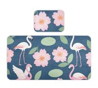 Flamingo Flower Matelas rafraîchissant pour bébé Bleu 71,1 x 132,1 cm Rembourrage ultra doux pour berceau