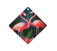 Flamingo Flowers_75091506 Désodorisant de voiture à suspendre, tablettes d'aromathérapie parfumées longue durée, cartes parfumées en losange pour véhicules, chambre à coucher, armoire, style gris
