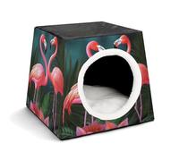 Flamingo Flowers Nichoir confortable pour animaux de compagnie Capsule d'Espace Chaud Doux Maison pour animaux domestiques Maison pour chats d'intérieur Petits chiens et animaux de taille moyenne