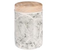 Flamingo Friandise Boîte Marmi Rond Gris Clair 1300ml - Céramique avec Couvercle