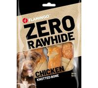 Flamingo Friandise Chien - Os noué sans Peau Bovine au Poulet - 10cm - 120g - récompense Classique