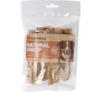 Flamingo Friandise Chien - Peau de Mouton Large - 100g - résistante et croquante - sans Gluten - sans sucres ajoutés - Nature Snack