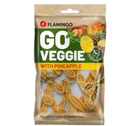 Flamingo Friandise Chien - Snack Veggie Brosse à Dents Ananas - 7,5cm - 120g - sans Gluten - hygiène Dentaire Quotidienne
