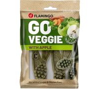 Flamingo Friandise Chien - Snack Veggie Brosse à Dents Pomme - 12,5cm - 160g - sans Gluten - Soin Dentaire Complet