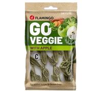 Flamingo Friandise Chien - Snack Veggie Brosse à Dents Pomme - 7,5cm - 120g - sans Gluten - friandise Fonctionnelle