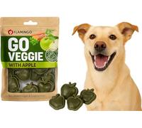 Flamingo Friandise Chien - Snack Veggie Pomme Verte - 4,8cm - 120g - sans Gluten - sain et croquant