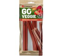 Flamingo Friandise Chien - Veggie Bâton à la Fraise - 18cm - 150g - friandise Saine et sans Gluten - contribue au Soin des Dents