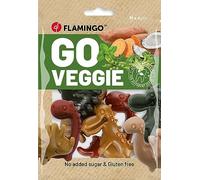 Flamingo Friandise Chien - Veggie Dino Mix Multicolore - Taille M - 120g - friandise ludique - stimule la Mastication et la santé bucco-Dentaire