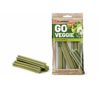 Flamingo Friandise Veggie pour Chien Bâton avec Pomme - 3 pièces de 18cm, 150g - Bâtonnet à la Pomme Verte | Snack Dentaire sans Viande, Faible en Graisses