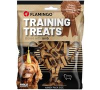 Flamingo Friandises d'entraînement pour Chien Mini Os à l’Agneau 100g - Snacks Moelleux d’Entraînement | Récompenses Éducatives et Savoureuses