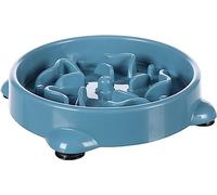 Flamingo Gamelle Anti-glouton pour Chien - Slow Feeder Beno Rond - S | 16 cm x 16 cm x 3,5 cm - 300 ML - Chihuahua, Yorkshire Terrier, Shih Tzu, Jack Russell, Bichon Frisé - Couleur Pétrole