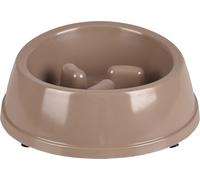 Flamingo Gamelle Mangi Slow Feeder Taupe En Mélamine pour Chien 950ml
