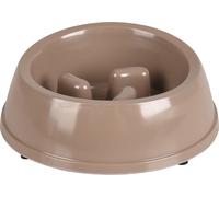 Flamingo Gamelle Mangi Slow Feeder Taupe En Mélamine pour Chien & Chat 500ml