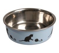 FLAMINGO-Gamelle pour chat en inox bleue Flamingo Bella - 10 cm