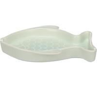 Flamingo Gamelle pour Chat Fishie Vert 200ml - Design Forme de Poisson - pour Croquettes, Pâtée ou Eau - Plastique sans BPA - Facile à Nettoyer - Stable et Légère