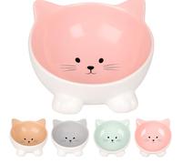 Flamingo Gamelle pour Chats Puzi Rose - Gamelle Antidérapante Multi-usages pour Animaux de Compagnie - 125ML - cermamique - La gamelle va au Lave-Vaisselle