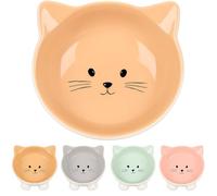Flamingo Gamelle pour Chats Puzi Taupe - Gamelle Antidérapante Multi-usages pour Animaux de Compagnie - 125ML - cermamique - La gamelle va au Lave-Vaisselle