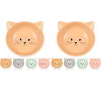 Flamingo Gamelle pour Chats Puzi Taupe - Gamelle Antidérapante Multi-usages pour Animaux de Compagnie - 125ML - cermamique - La gamelle va au Lave-Vaisselle (Lot de 2)