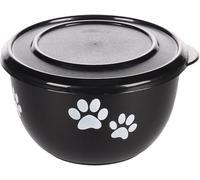 Flamingo Gamelle pour la Nourriture et l'eau avec Couvercle Kena Noir/Argent S 600ml - avec Un Joli Motif et Couvercle synthétique Amovible