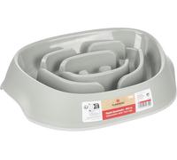 Flamingo Gamelle pour la Nourriture et l'eau Slow Feeder Exqi Ovale Vert 950ml - 34,5x24,5x8,5cm - Anneau antidérapant en Caoutchouc - Peut être utilisé pour Les Aliments secs et humides