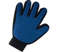 Flamingo Gant de massage et pansage Mandy bleu noir - 22x18cm - Enlève facilement les poils perdus du pelage - Soigne et masse la peau