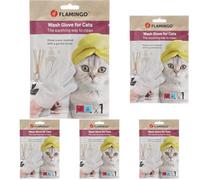 FLAMINGO Gant de Toilette pour Chat Propy - 1 pièce - Chiffon Imbibé Jetable | pour Nettoyage Rapide sans Rinçage - Doux et Pratique (Lot de 5)