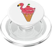 Flamingo Glace gaufrée PopSockets PopGrip pour MagSafe