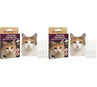Flamingo Gouttes Antiparasitaires Naturelles pour Chat - Pipettes Stop Puces, Tiques et Moustiques | Dès 12 Semaines, sans Insecticides (Lot de 2)