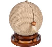 Flamingo griffoir Isabella pour Chat - Jouet à griffer pour Chat - Balla à gratter pour Chat - Circuit à balles - Corde avec Plume - 21x21x25cm
