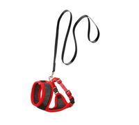 Flamingo Harms Set de Harnais pour Chaton Noir/Rouge 110 cm 10 mm