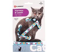 Flamingo Harnais avec Laisse - Chat - Petit Chien - Réglable - Gilet Refléchissant Respirant - Chat 20-35cm, Taille Unique