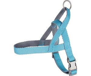 Flamingo Harnais Norvegien Bleu pour Chien Anti Traction - Réfléchissant et Réglable - intérieur Doux pour Un Confort Maximum - Nylon - Facile à Utiliser - A:51cm B:65-85cm