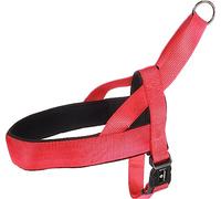 Flamingo Harnais Norvegien Rouge pour Chien Anti Traction - Réfléchissant et Réglable - intérieur Doux pour Un Confort Maximum - Facile à Utiliser - A:48cm B:55-70cm